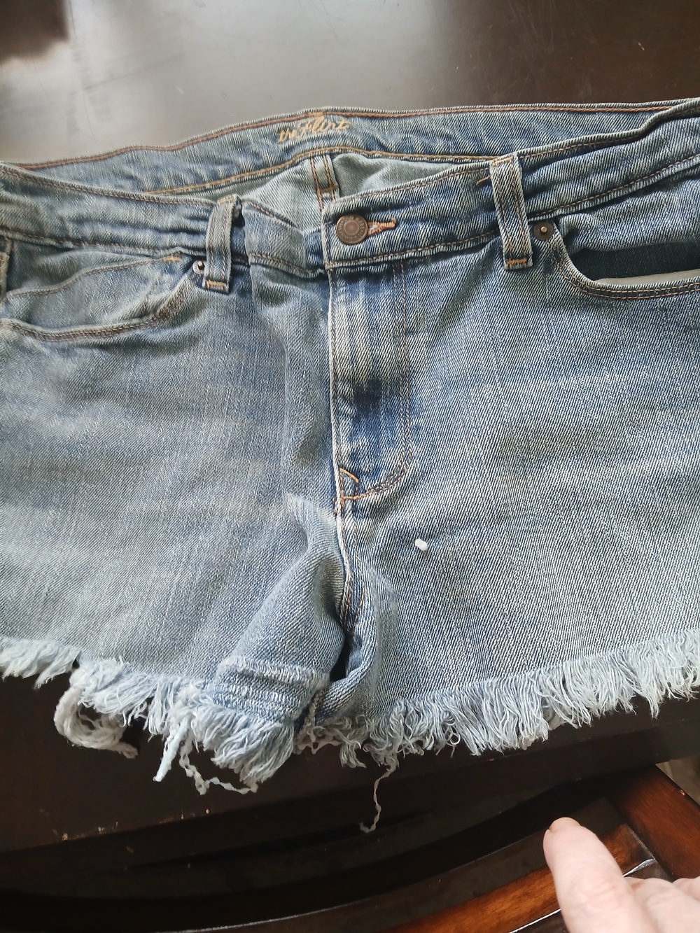 Old Navy Light Blue Frayed Hem Denim Shorts